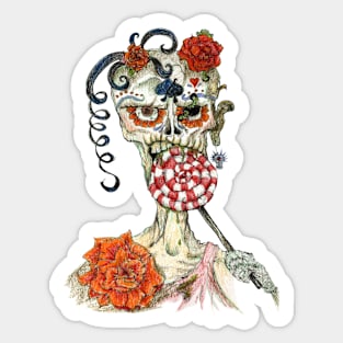 Zombie Sugar Skull Sticker